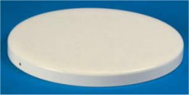 white round aluminum disc